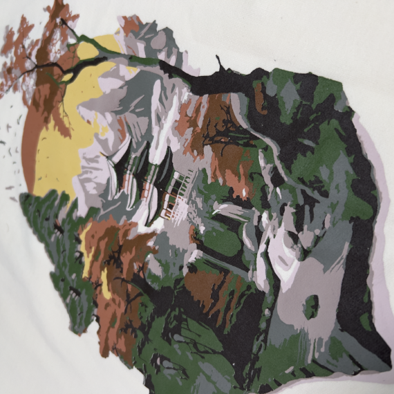 Zen Temple Tee | Off-White Cotton Relaxed Fit