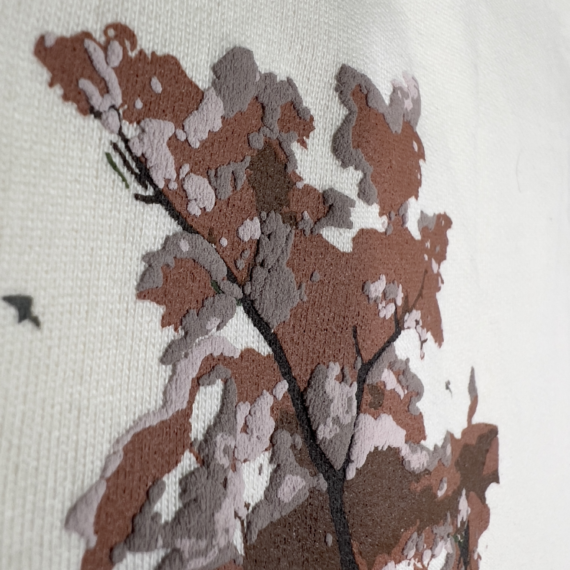 Zen Temple Tee | Off-White Cotton Relaxed Fit